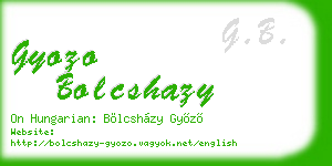 gyozo bolcshazy business card